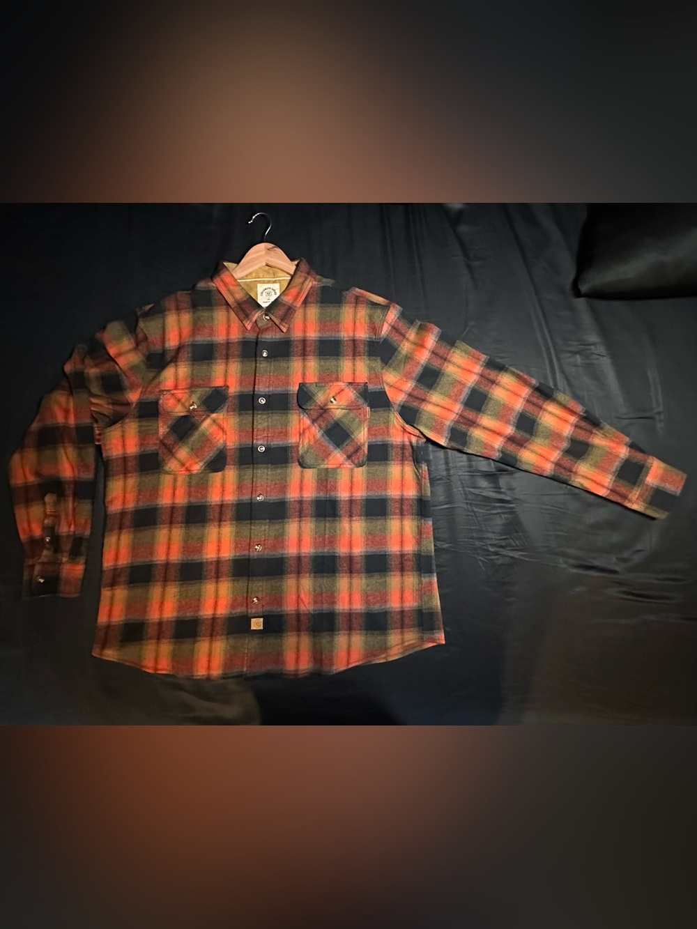 Dubinik 2XL Plaid Flannel Shirt Red Olive Black Heavyweight Like New